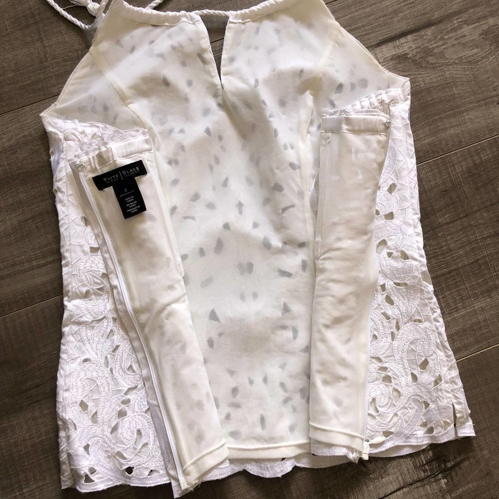 WHBM White Lace Halter Bustier Corset Top - Size 0 - Picture 5 of 10